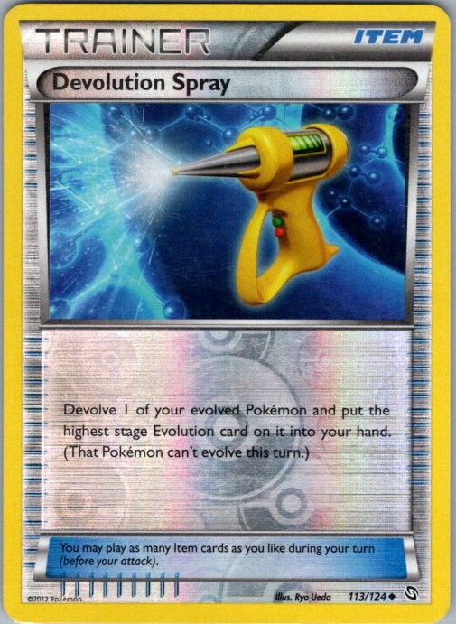 Devolution Spray 113/124 Reverse Holo Uncommon Dragons Exalted MP