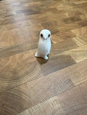 Carved Snowy Owl by Don Ungott, Eskimo. Art Figurine C.80-90's