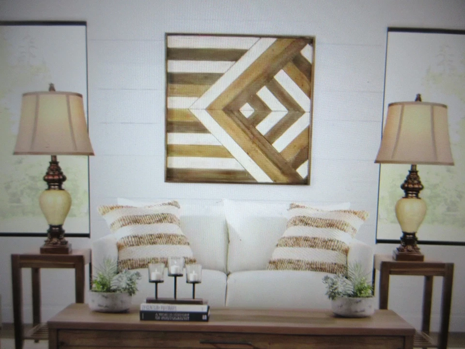 ARISKEEN 28 in. Lámpara de mesa alta tradicional lámpara de noche de bronce vintage 2PK Foto 4 de 4