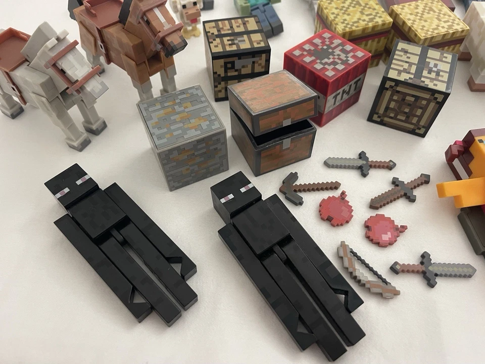 Lote de 30+ figuras de juguete de Minecraft coleccionables Mojang Steve animales de granja etc. Foto 2 de 4