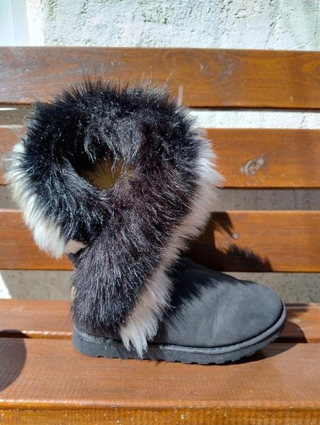 Women UGG Boots Black 38.5 #O15H