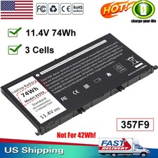   74WH 357F9 Battery for Dell Inspiron 15 5576 5577 7566 7567 7557 7559 0GFJ6 NEW