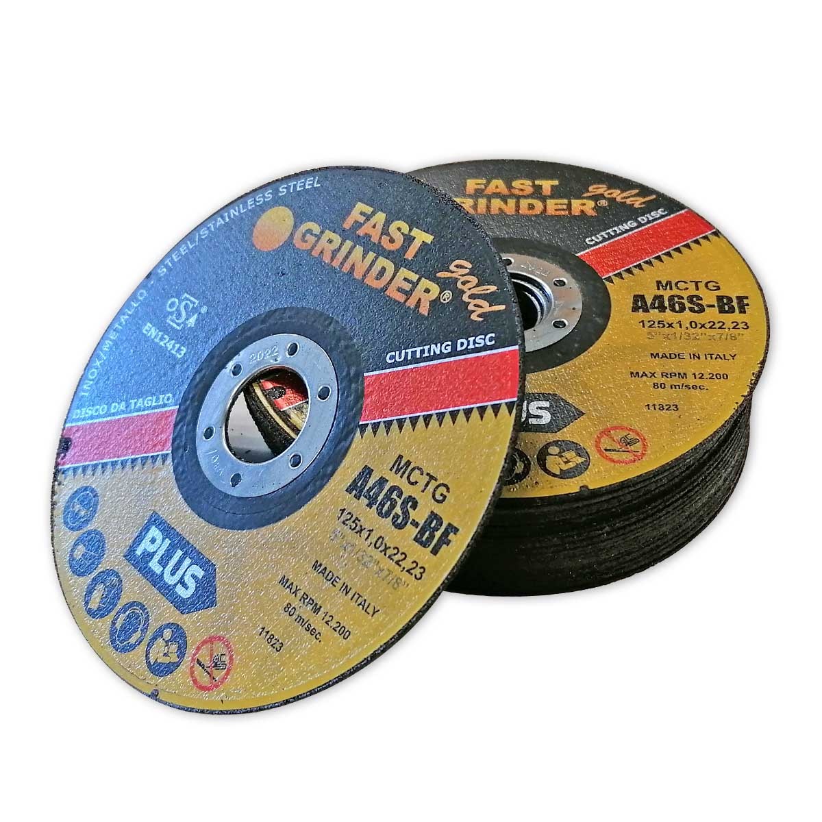 Disque a tronconner Rosver 125 x 1 x 22.2 mm en acier et inox pour meuleuse