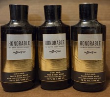 HONORABLE LOT OF 3, SHOWER GEL FACE  BODY WASH BATH AND BODY WORKS DISCONTINUED