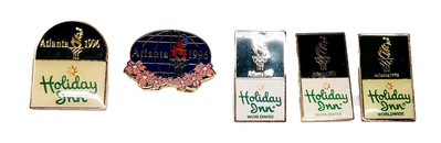 Vintage Holiday Inn Hotel Employee Pin Pinback Label Pin Olympics LOT 