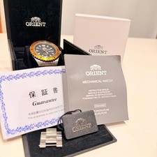 Orient Mako Diver Watch Orange Bezel 44.8mm Discontinued Used
