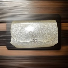 Vintage Shimmering Gold Towing Clutch With A Rose Closure