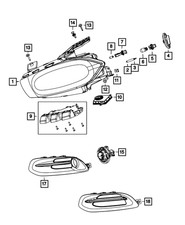 Genuine Mopar Fog Lamp Hole Plug Left 68163981AA