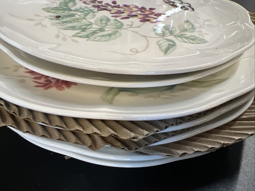 LENOX MARIPOSA PRADO ARROZ TAZÓN Y PLATOS PORCELANA FLORAL NUEVO - Imagen 9 de 18