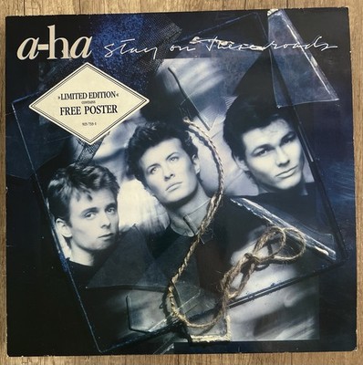(VG+) a-ha - Stay On These Roads Vinyl LP + Poster Original 1988 EU Pressing