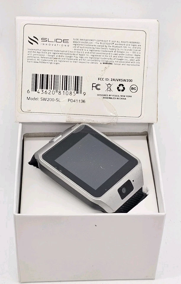 Slide Smartwatch Black Slide SW200 SMARTWATCH With IOS & ANDROID - Image 2 of 4