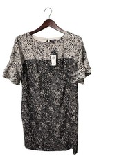 NWT Chaps Monochrome Floral Pattern Dress Retails for $100 Size 14