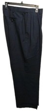 Mens Louis Raphael Rosso 38 30 Navy Cuffed Pleated Dress Pants M53