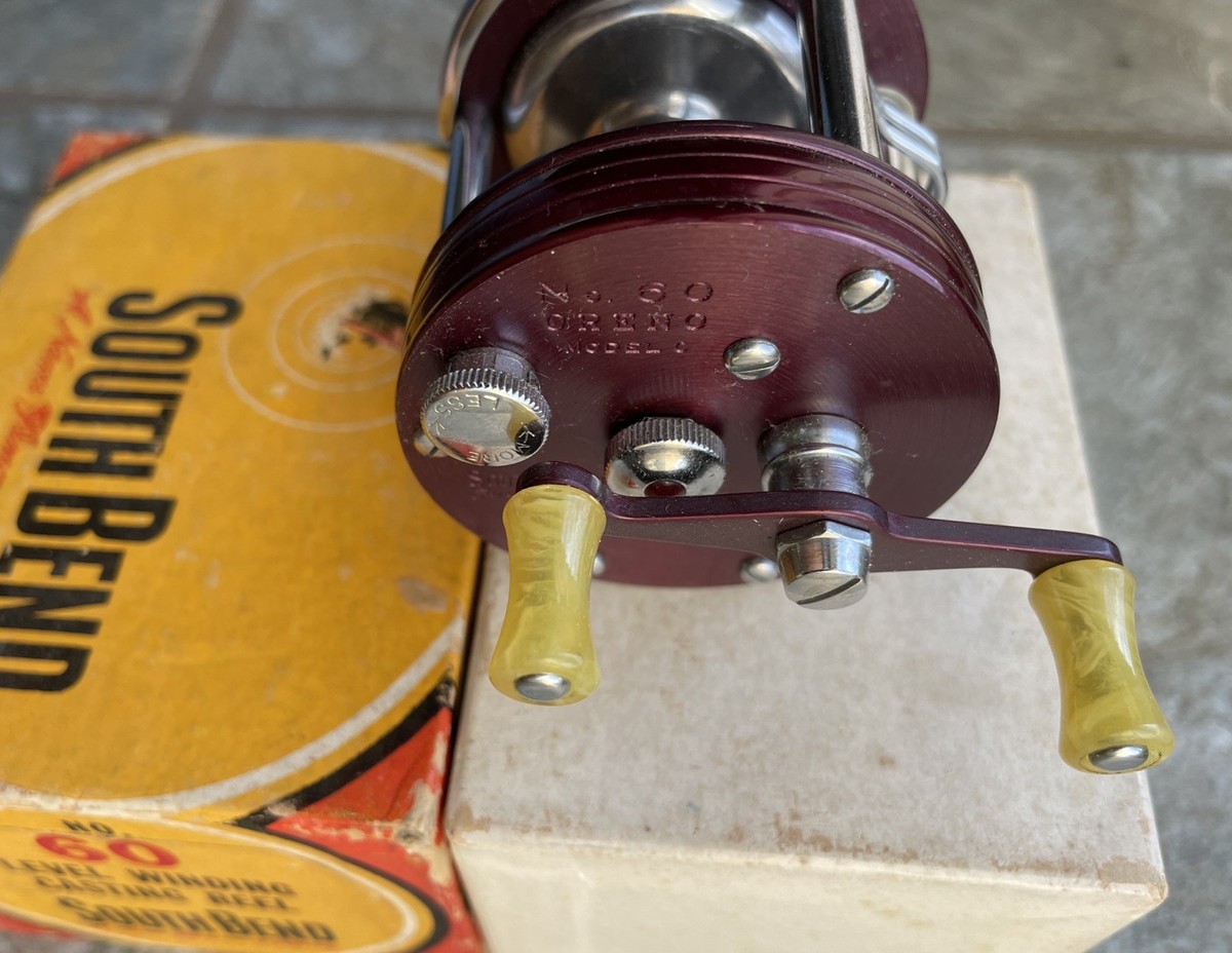 Vintage South Bend Oreno No. 60 Model C Fishing Reel Maroon S36 | eBay
