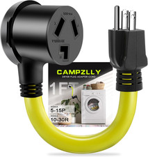 Dryer Adapter Cord, NEMA 5-15P Male to 10-30R Female Power Adapter, Heavy Duty S