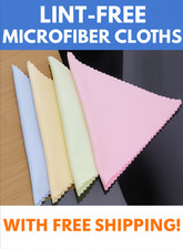 4 x Microfiber Cleaning Cloths for Eyeglasses Camera Lens LCD Screen Cellphone