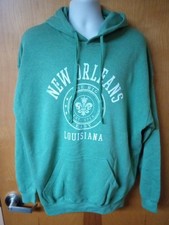 New Orleans Louisiana The Big Easy Hoodie  Green  Size XL NEW