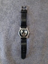 Herrenarmbanduhr Automatik Lederarmband Schwarz Limited Edition 3ATM Wasserdicht