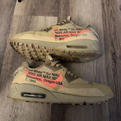 Nike Air Max 90 x OFF-WHITE Desert Ore 2019 Suede Low Top AA7293-200
