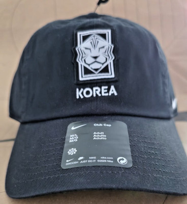 KOREA Nike Club Soccer Cap Structured Black Size M/L C005821-KRFA