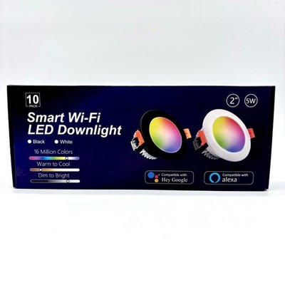 2 Inch Smart Wi-Fi LED Downlight 350 Lumens - 10 Pack