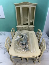 Marx Toys Sindy Doll Dining Room Furniture Set W/Accessories Vintage 1970s Lot