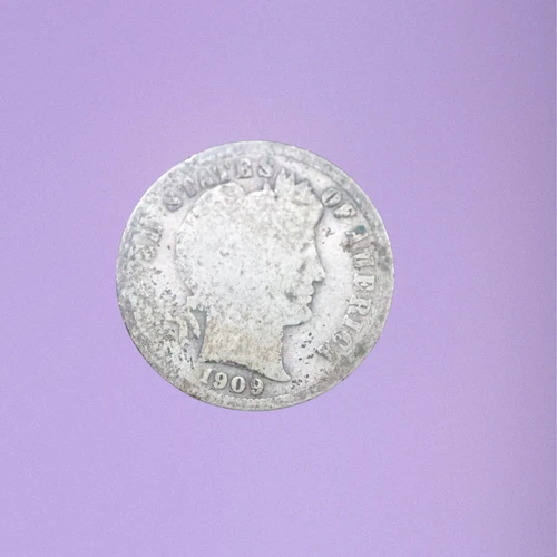 1909 Barber Silver Dime Mint Liberty Head US Coin 90% Silver