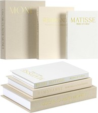 Set of 3 Decorative Books Home Decor Linen Faux Books Coffee Table