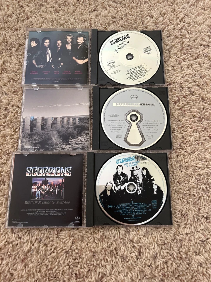 LOT of 3 SCORPIONS CDs! Savage Amusement, Crazy World, and more! - Image 2 of 4