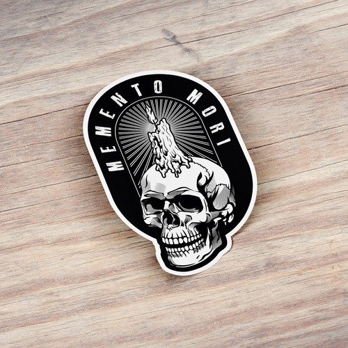 Calcomanía de vinilo parachoques de coche Memento Mori - Imagen 4 de 4