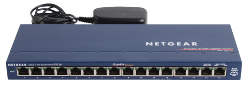 LOT OF TWO (2) Netgear ProSafe 16-Port 10-100 Mbps Fast Ethernet Switches FS116