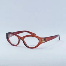 GUCCI GG1405O 003 Transparent Burgundy 51mm Eyeglasses New Authentic
