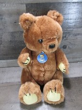 Vintage 80s Dakin Teddy Bear Brown Jointed 1981 Made in Korea Velvet Paws 14"