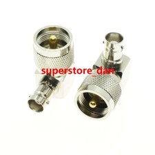 UHF PL259 male PL-259 Plug to BNC female jack right angle RF adapter connector