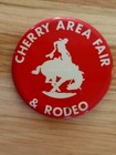 Vintage CHERRY AREA FAIR AND RODEO Pinback Button St. Valentine, Nebraska — photo 3