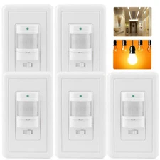 5PCS AC 110V Automatic Body Infrared PIR LED Light Strip Motion Sensor Switch US