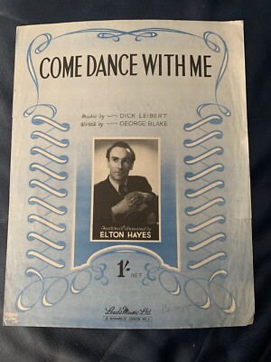 Come Dance With Me Klaviermusik. Featured by Elton Hayes 1949
