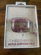 Delia  s pink glitter and stars case cover for Apple AirPods Pro NIB Fun Cute