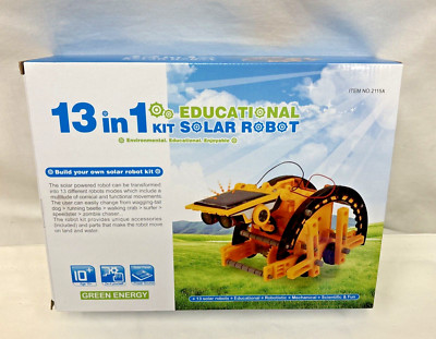 GaHoo 13-in-1 Educational Solar Robot Toys Kit for Kids DIY Building Science