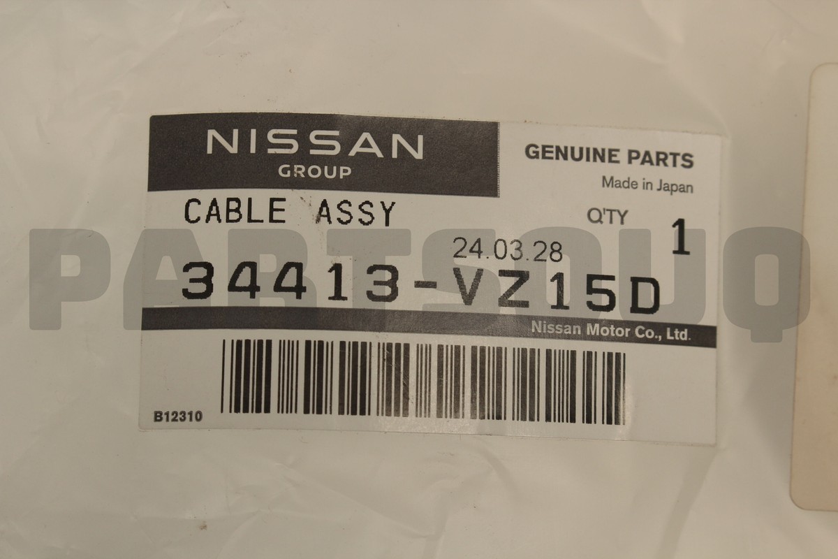 34413VZ15D Genuine Nissan CABLE ASSY 34413-VZ15D | eBay