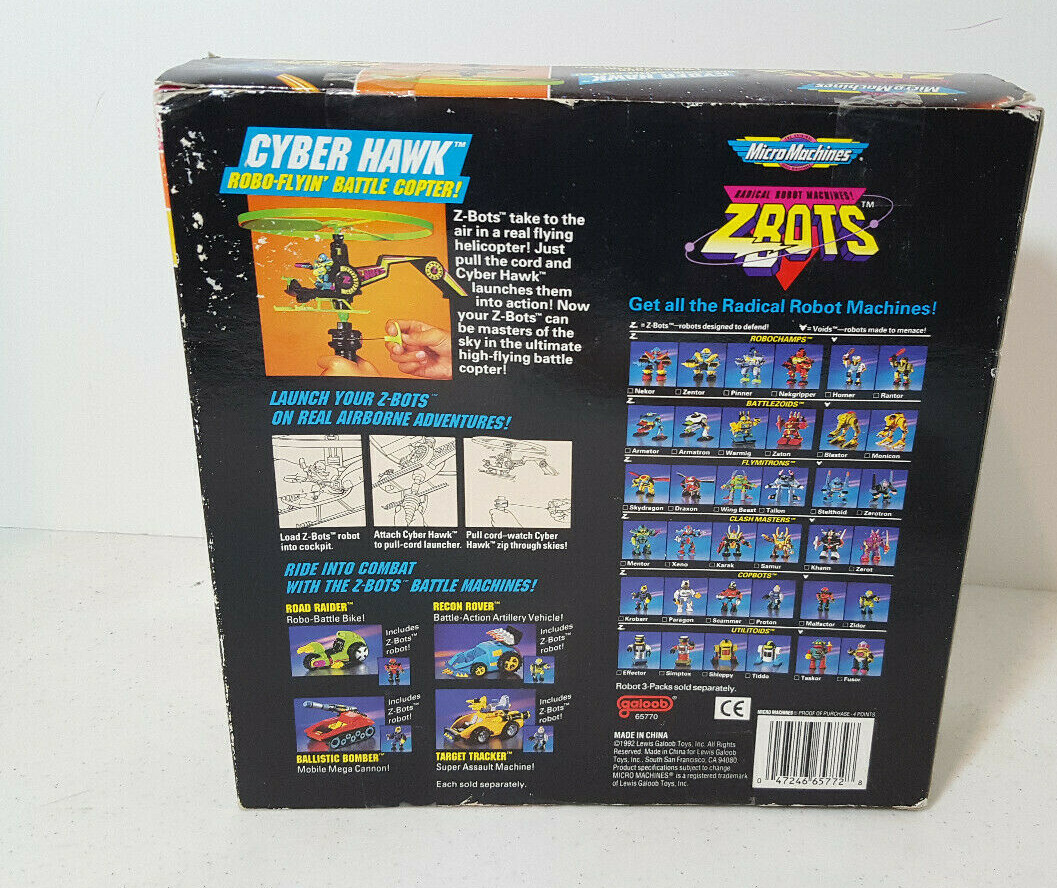Vintage 1992 Galoob Micro Machines ZBots Cyber Hawk Vehicle Vintage 1992 Galoob Micro Machines ZBots Cyber Hawk Vehicle
