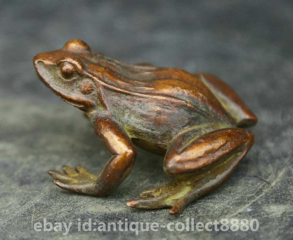 57MM/137G Collection Chinese Pure Bronze Animal Luck Frog Qingwa