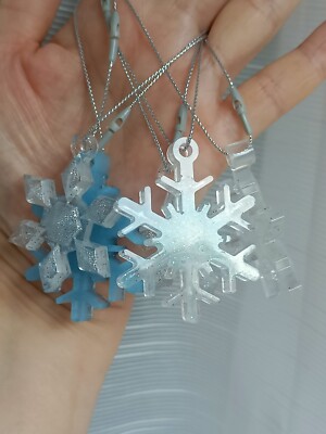   12 Stck. handgefertigte Weihnachtsbaumschmuck (Schneeflocke)   