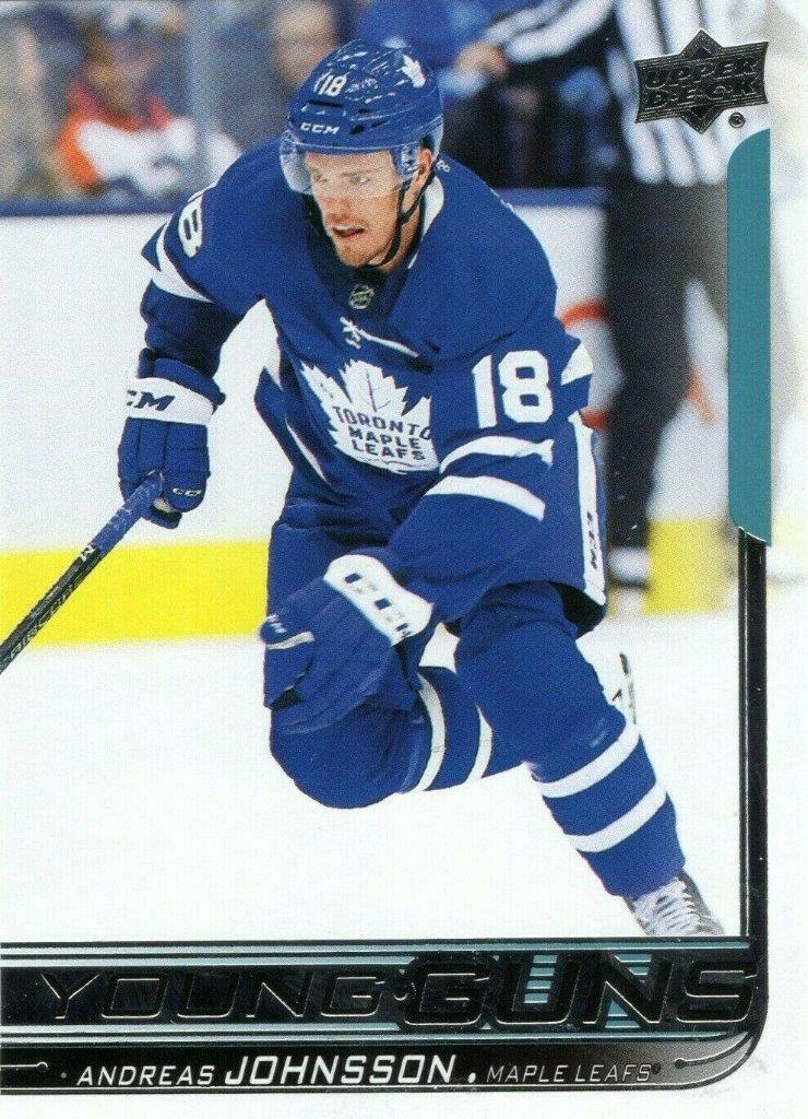 2018-19 18-19 UD Upper Deck Series 2 Young Guns #492 Andreas Johnsson Leafs