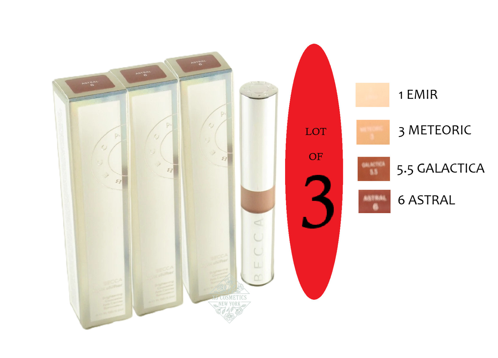 3 Шт Осветляющего консилера Becca Light Shifter 011 унции 32 мл Новый в коробке ВЫБИРАЙТЕ 5290₽