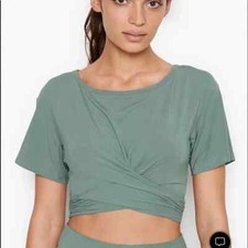 NWT Heavenly Victoria's Secret Modal Pajama Short Sleeve Size S Twist Front