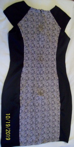ENFOCUS STUDIO DAMEN SCHWARZ-WEISS GEOMETRISCHER DRUCK ETUIKLEID GRÖSSE 6 - Bild 7 von 7