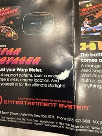 Star Voyager NES Nintendo With Manual & Poster. Tested! Nice Shape! See Pics.
