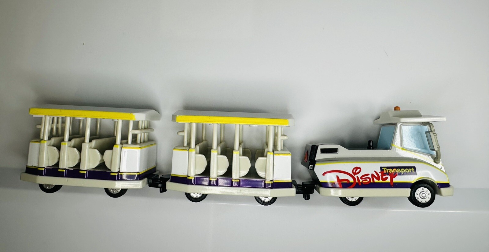 Disney World Parking Lot Tram Shuttle Transport Die Cast Metal 3-Piece Cars