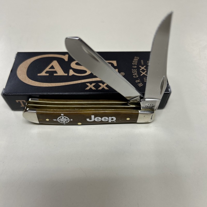 CASE XX #27012 JEEP ANTIQUE BONE SMOOTH MINI TRAPPER SS